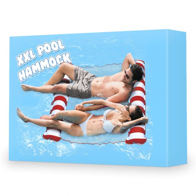 Waterhangmat XXL - Geschikt voor 2 Personen - Opblaasbaar - Groot Luchtbed 138 x 130cm - Waterhammock 