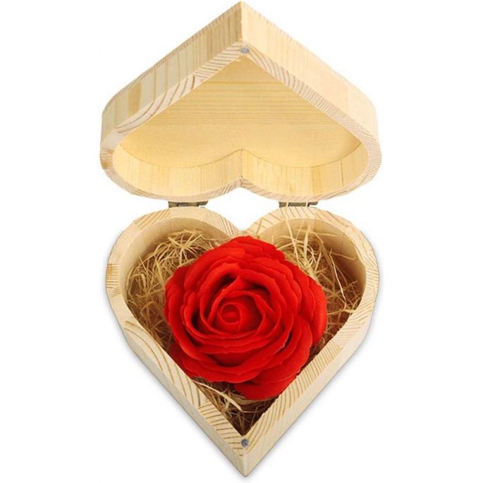 Roos - Incl. Handgemaakte Giftbox - Perfect Valentijnscadeau - Rode Rozen