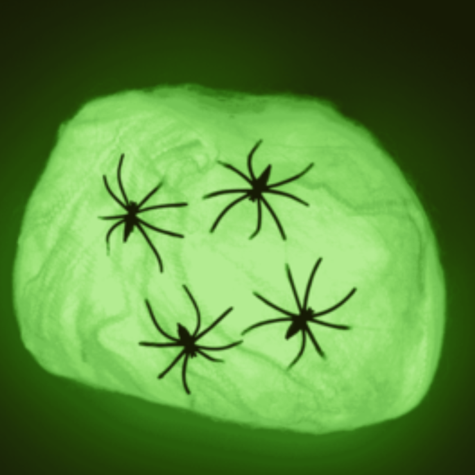 Spiderweb, Glow in the dark,