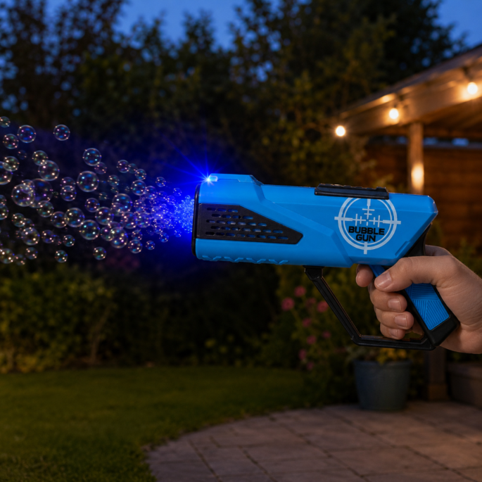 Bubble Gun met LED Blauw