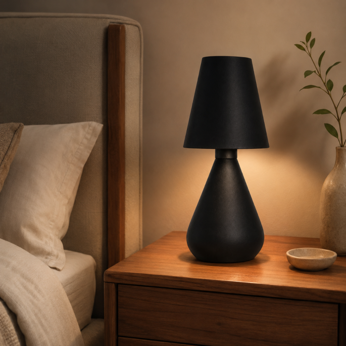 Cozy Maison Oplaadbare Tafellamp - Zwart