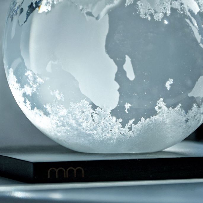 Earth Storm Glass Baroscoop – Ø10 cm – Decoratieve Weersvoorspeller