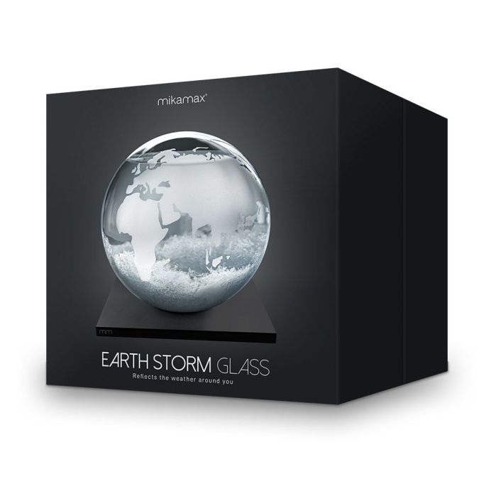 Earth Storm Glass Baroscoop – Ø10 cm – Decoratieve Weersvoorspeller