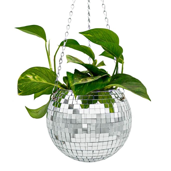 Disco plantenbak 13x18x20cm – Funky Disco Planter – Ophangbaar & Staand