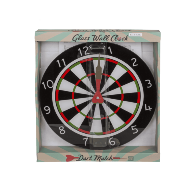 Verpakking Glass-Wall clock, Dart Match