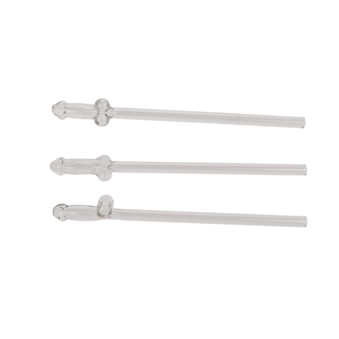 Glazen Piemel Rietjes (Set van 4)