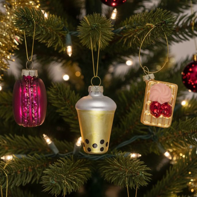 Bubble Tea, Macaron, Wafel kerstballen