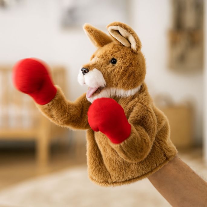 Handpop Boksende Kangoeroe met geluid