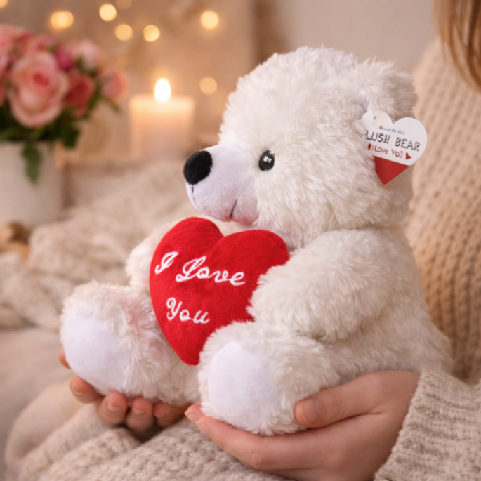 Knuffelbeer met hartje 'i love you'