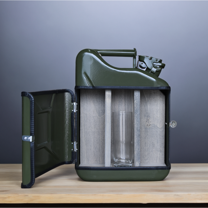 Jerrycan bacardi giftset 'Groen'