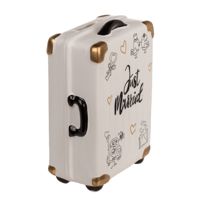 Spaarpot Koffer 'Just Married'