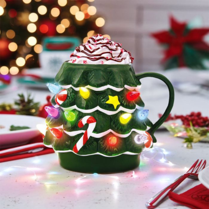 LED Kerstboom Mok – 200ml – Met Verlichting – Uniek Kerstcadeau
