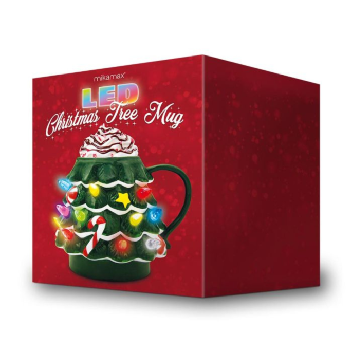 LED Kerstboom Mok – 200ml – Met Verlichting – Uniek Kerstcadeau