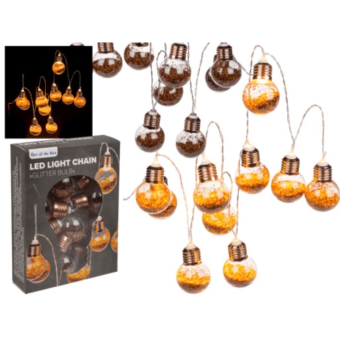 Light chain Glitter Bulbs verpakking en werking