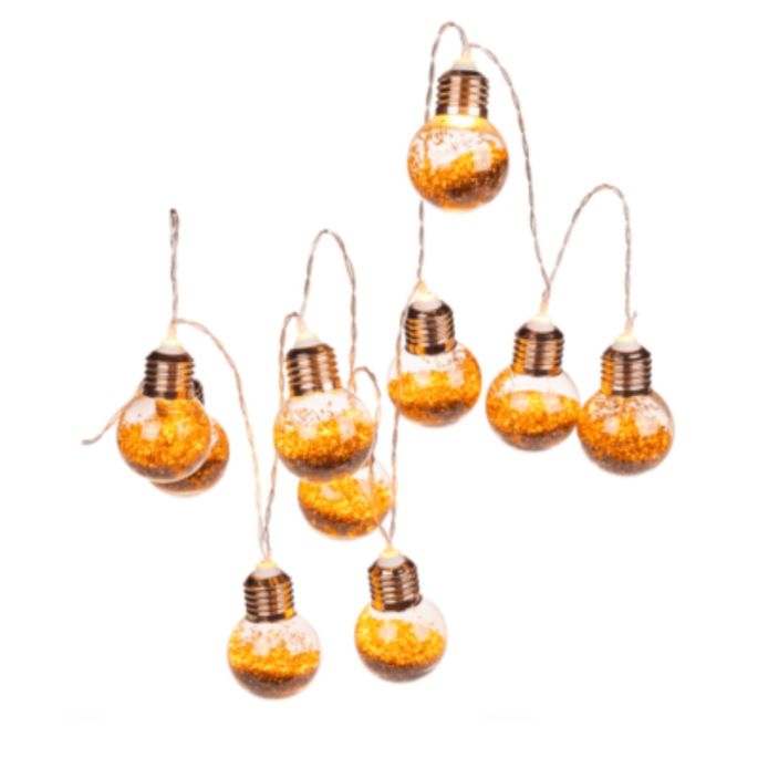 glitter lampjes aan snoer