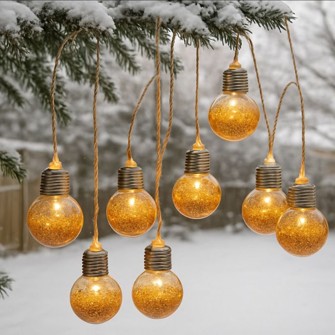 Light chain Glitter Bulbs lights for winter