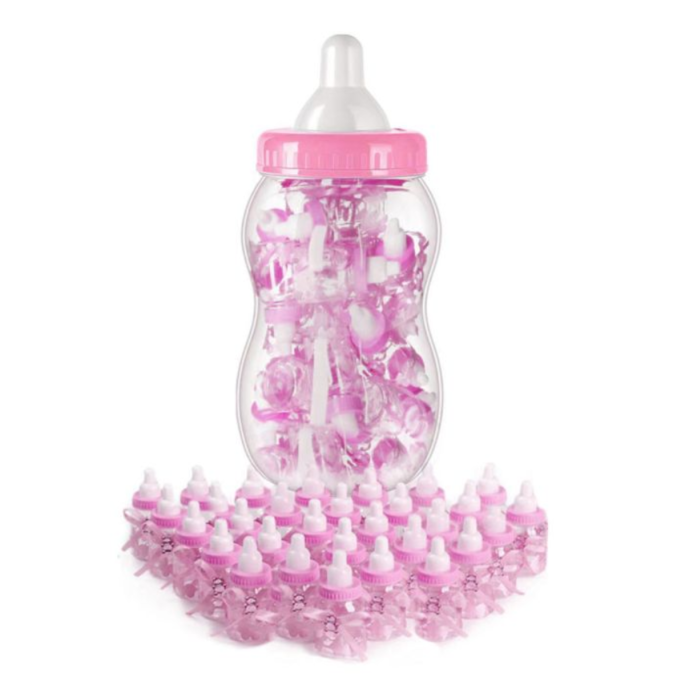 Mega baby fles roze - Babyshower