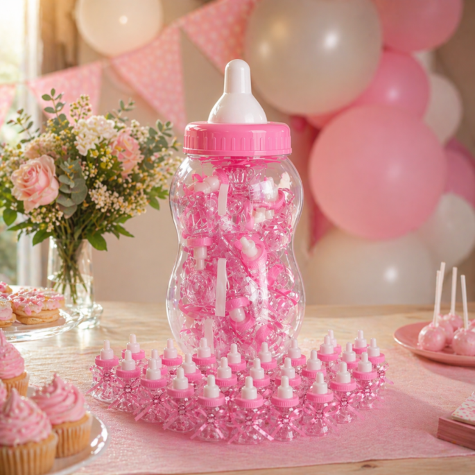 Mega baby fles roze - Babyshower