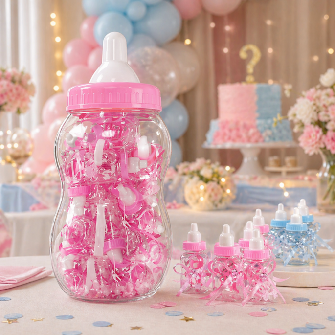 Mega baby fles roze - Babyshower