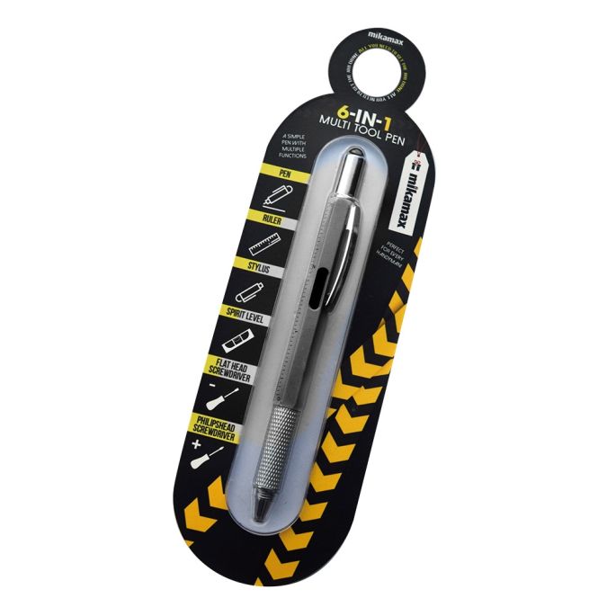 6-in-1 Multitool Pen 'zilver'