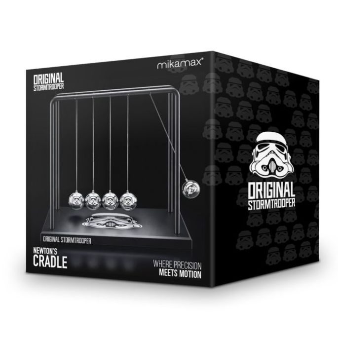 Stormtrooper Newton’s Cradle - 5 Lasergegraveerde Metalen Ballen