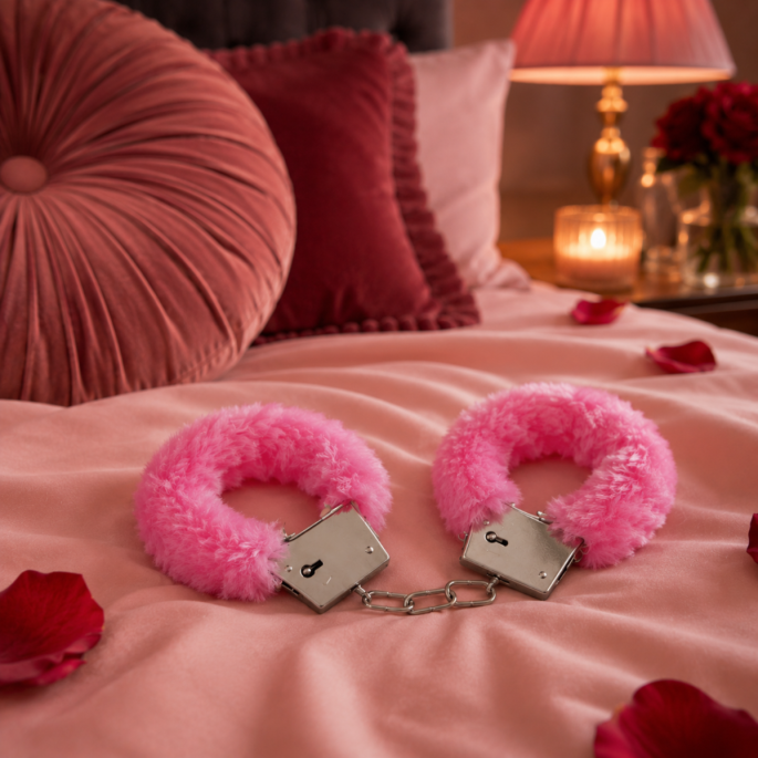 Plush Handcuffs Roze