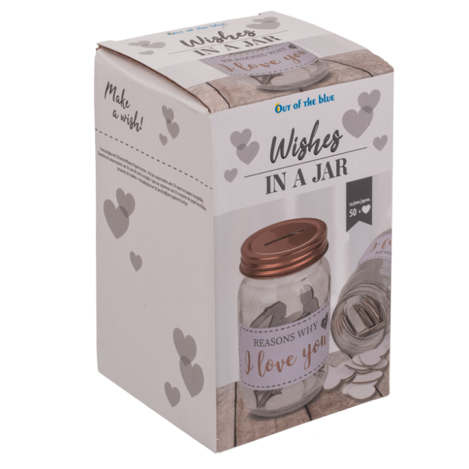 Glazen Weckpot 'reasons why i love you'