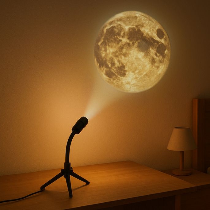 Projectielamp Aarde & Maan