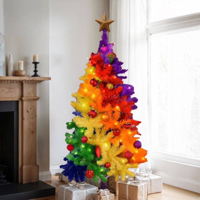 Regenboog Kerstboom 150cm - Rainbow Christmas tree