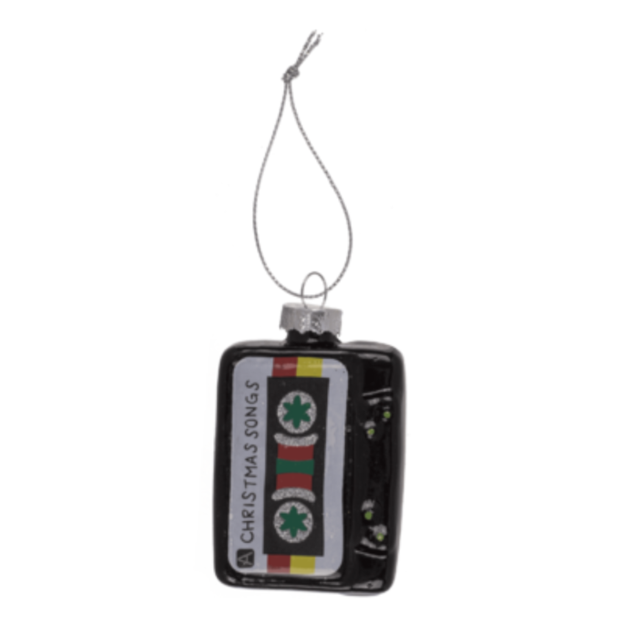 Retro glazen kerstballen set