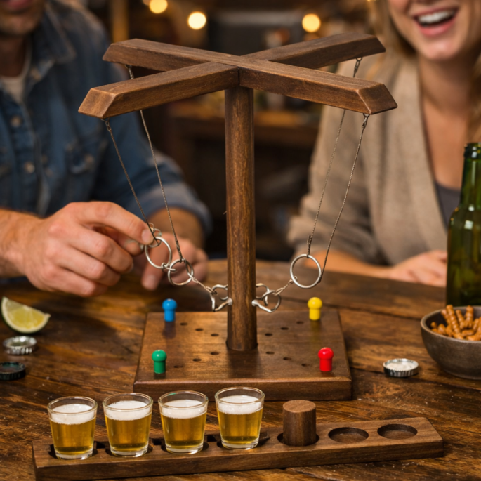 Houten Ring Toss Drinking Game