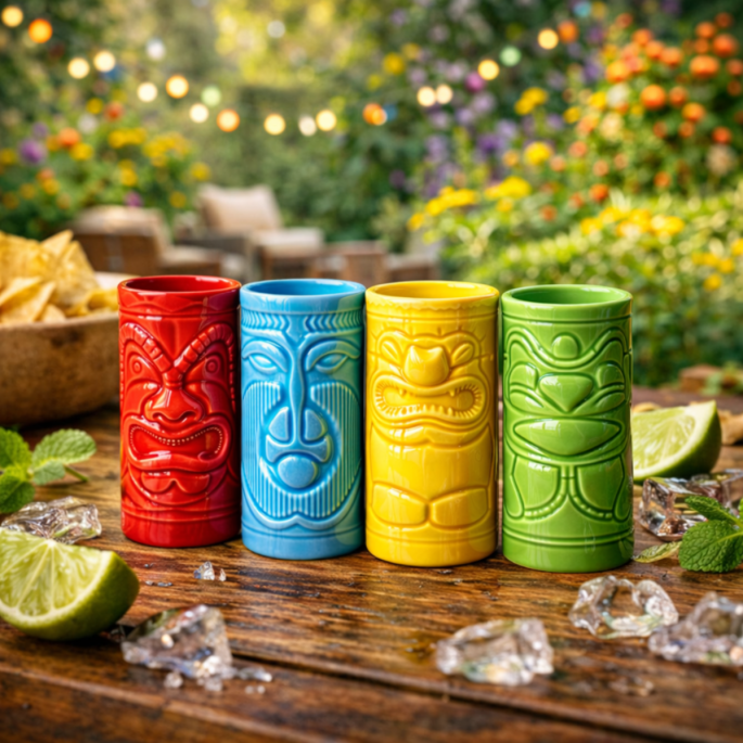 Tiki Shotglazen Keramiek