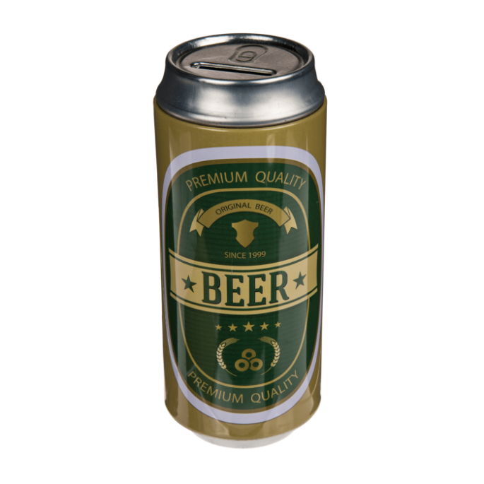 Tinnen Spaarpot Bierblik