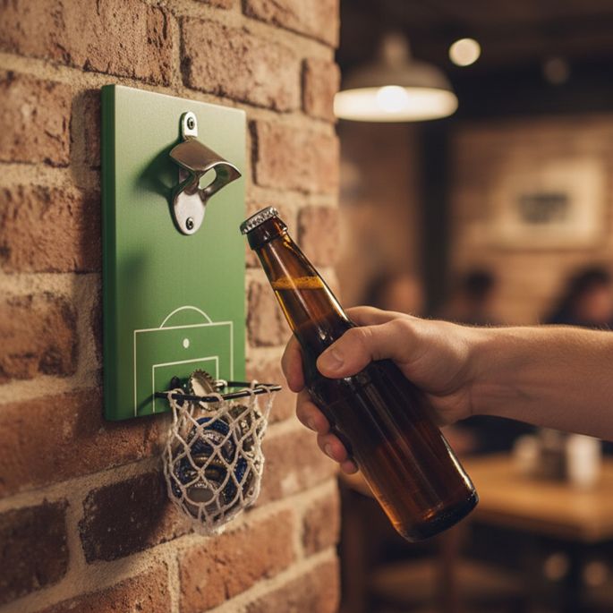 Voetbal Bieropener Met Doelnet