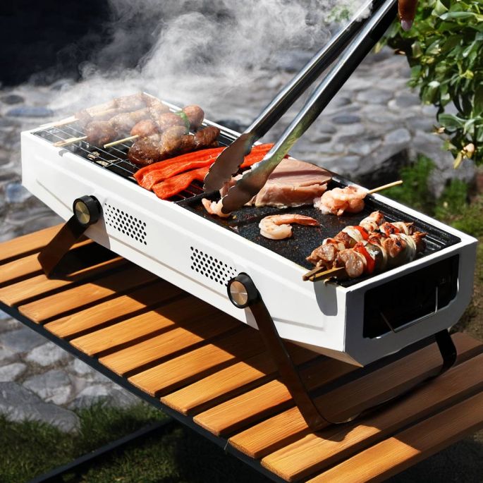 2 in 1 compact barbecue wit