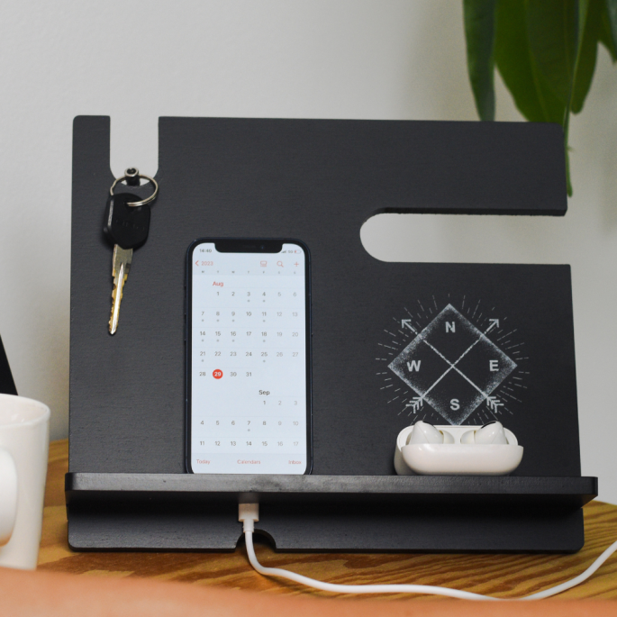 Houten Bureau Organizer