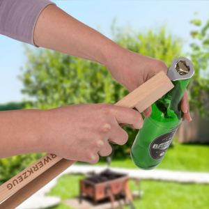 Houten Barbecue Tang met opener - ideaal voor de zomer