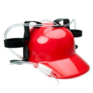 Bier helm - Carnaval - Rood