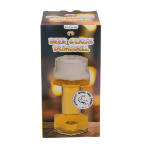 Bierglas Dumbbell – 700 ml – 22 cm – Originele Bierpul – Uniek Cadeau