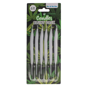 Blunt Kaarsen Set – 6 Stuks – Jointvorm – 10 cm – Humoristisch Cadeau