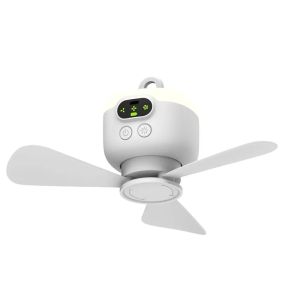 Draagbare Plafondventilator – Wit – Draadloos & Oplaadbaar – Stil