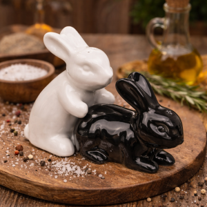Peper- en zoutstel konijnen – Keramiek – Set van 2