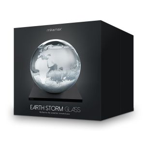 Earth Storm Glass Baroscoop – Ø10 cm – Decoratieve Weersvoorspeller