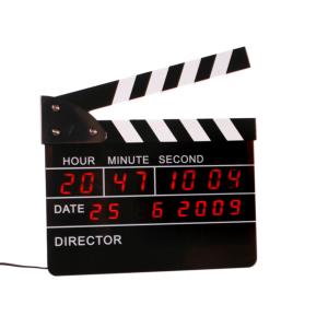 Filmklapper Wekker – 22x22 cm – Hollywood Design