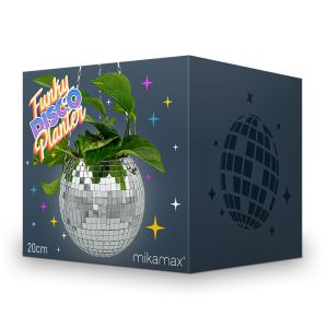 Disco plantenbak 13x18x20cm – Funky Disco Planter – Ophangbaar & Staand