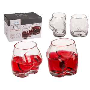 Bottoms Up glazen – Grappige Billen Glazen