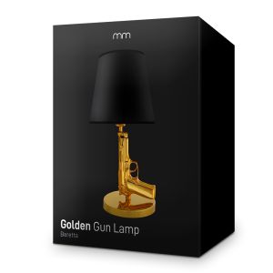 Golden Gun Lamp Replica - Beretta Tafellamp - Gouden Pistool Lamp