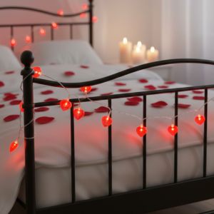 Hartjes slinger voor romantisch licht