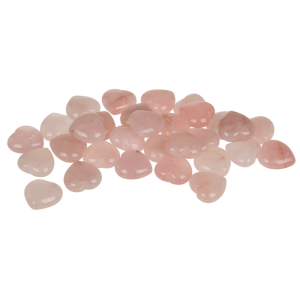Hartvormige rozenkwarts - Heart shaped rose quartz
