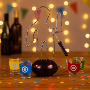 Hot wire drank spel in een feestelijke sfeer